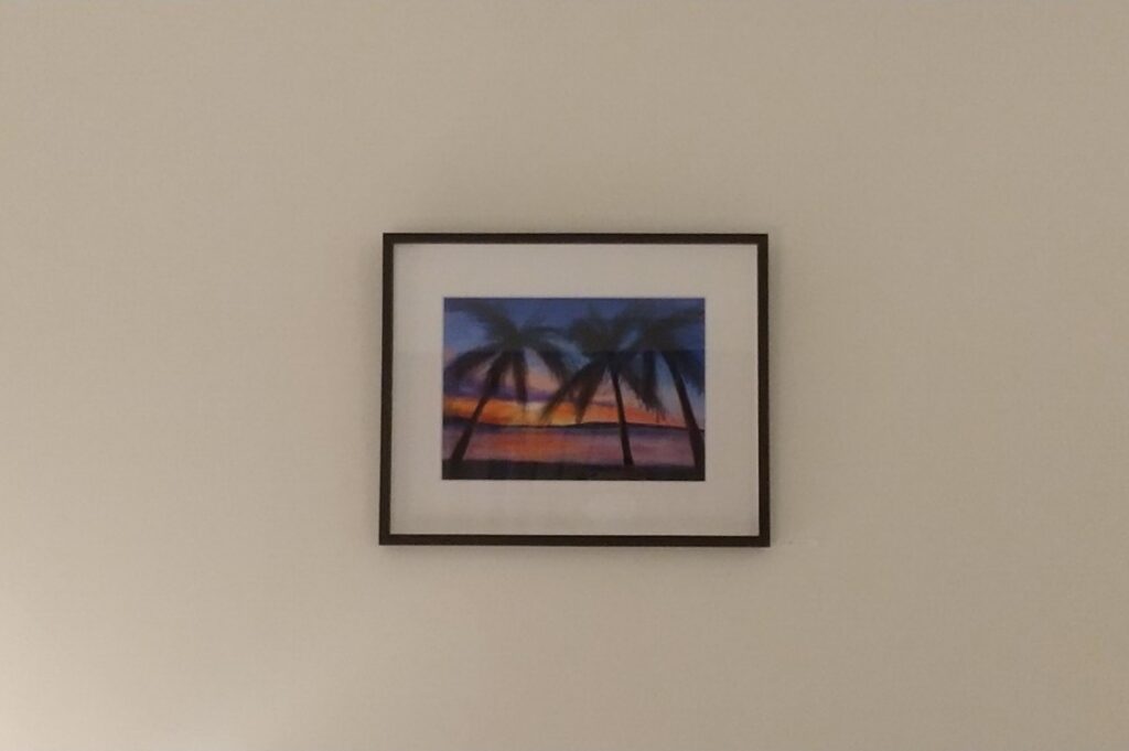 南国のサンセットの絵