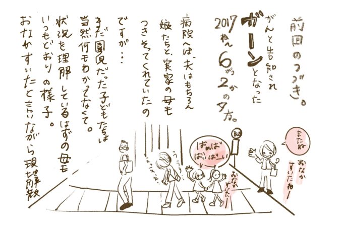 ガンを告知されてショックを受ける人の絵