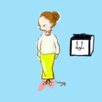 ロンハーマンネオンカラースカート　ファッションイラスト