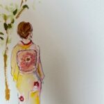 着物姿の女性の後ろ姿