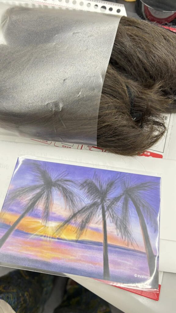 画像 医療用ウィッグを寄付 南国の夕日の絵