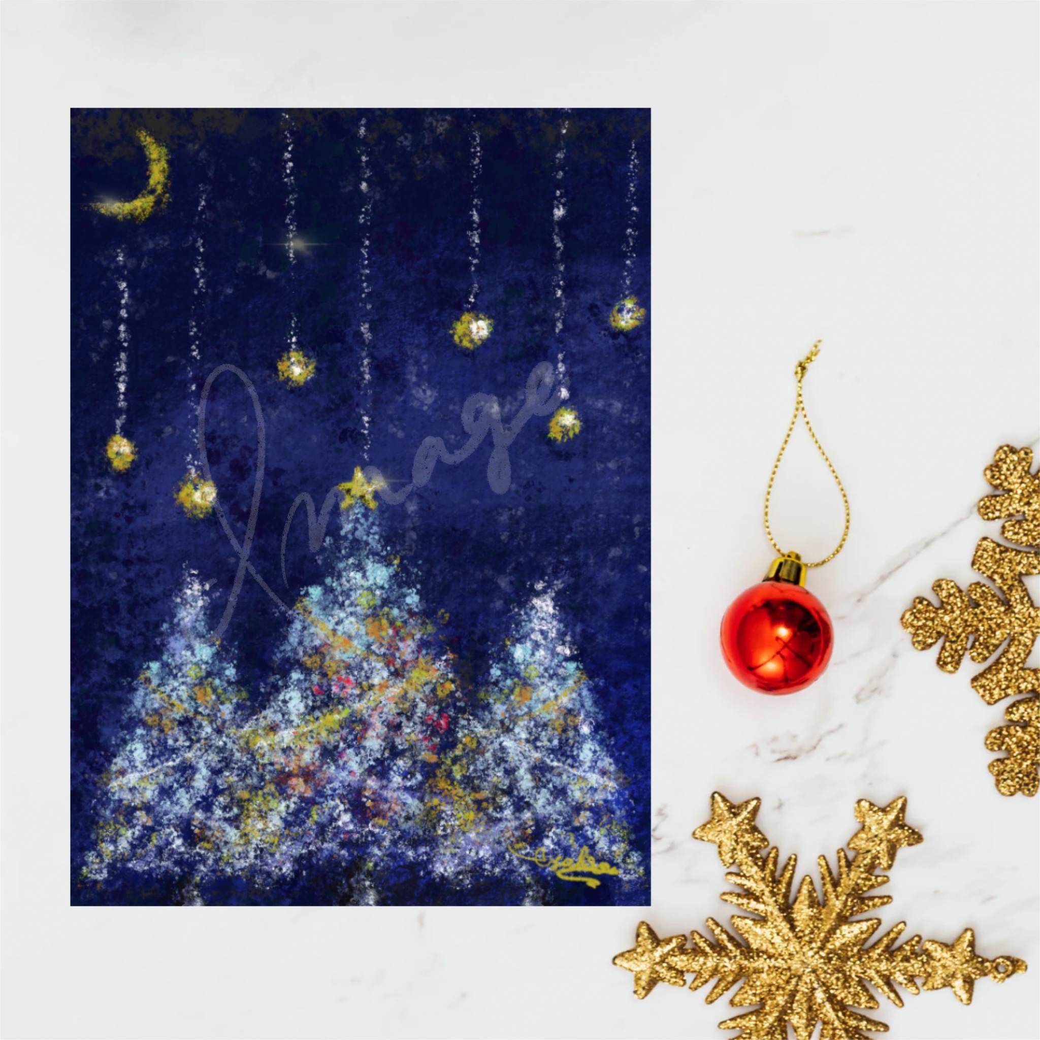 クリスマスツリーのアート