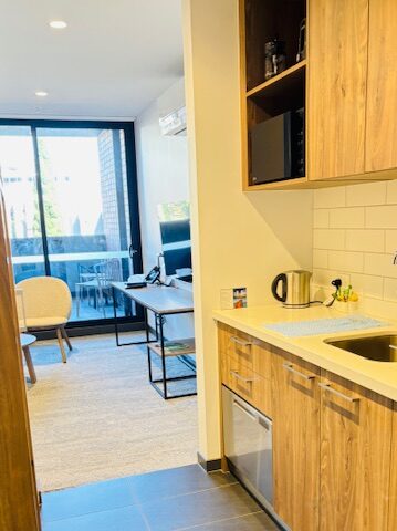 Quest Geelong Central Hotel キッチン付きの部屋