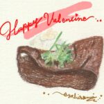 ガトーショコラのイラスト　バレンタインの絵